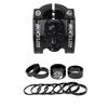 BUCKLOS Skull 31.8mm MTB Stem 35mm Mountain Bike Handlebars Short Stems & Spacers 11 Pieces Fit 28.6mm Front Fork Stem,2 3 5 10 15 20mm AL Washer Black view 1