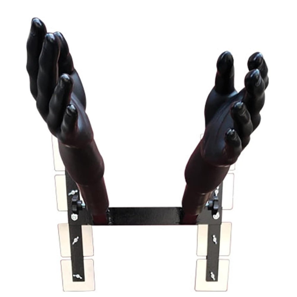 AErosx Wall Mounted Martial Arts Spring Pile Device, Multifunction Hand Shape Plastic Man Training Target for a Wide Range of Boxing Styles, Simple Wing Chun Dummy Training Equipment