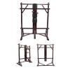 AErosx Compact Framed Wing Chun Kung Fu Wooden Dummy, Chinese Kung Fu Wing Chun Dummy with Rugged Base, Adjustable Height Mook Yan Jong Training with 3 Striking Pad, Heavy Duty Durability(B) view 4