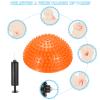 PATIKIL 2 Pcs Half Spiky Domes Balance Pods 6.7x3.1 Inch, Balance Trainer Dots with Hand Pump for Core Body Balancing Stability Training Foot Massage, Orange/Rose Red view 4