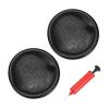 PATIKIL 2 Pcs Inflated Wobble Cushion Seat 13.2", Flexible Balance Disc with Hand Pump for Core Stability Exercise Physical Strengthening Improving Fitness Posture, Black view 1