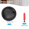 PATIKIL 2 Pcs Inflated Wobble Cushion Seat 13.2", Flexible Balance Disc with Hand Pump for Core Stability Exercise Physical Strengthening Improving Fitness Posture, Black view 2