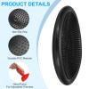 PATIKIL 2 Pcs Inflated Wobble Cushion Seat 13.2", Flexible Balance Disc with Hand Pump for Core Stability Exercise Physical Strengthening Improving Fitness Posture, Black view 3