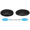 PATIKIL 2 Pcs Inflated Wobble Cushion Seat 13.2", Flexible Balance Disc with Hand Pump for Core Stability Exercise Physical Strengthening Improving Fitness Posture, Black view 4