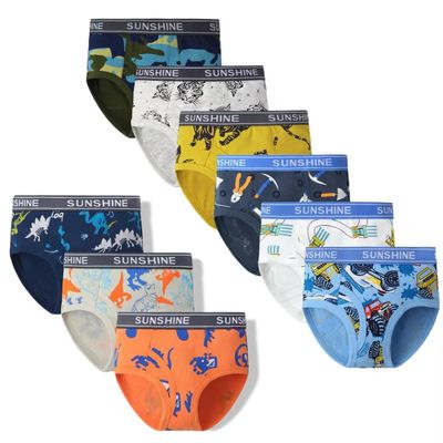 benetia Size 6 Boys' Dinosaur Print Underwear Soft & Breathable Fabric Briefs 6-7 years Children Undies