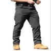 YAXHWIV Men's Hiking Cargo Pants Water Resistant Lightweight Tactical Outdoor Work Pants with Pockets(No Belt) Dark Grey view 1