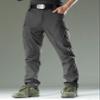 YAXHWIV Men's Hiking Cargo Pants Water Resistant Lightweight Tactical Outdoor Work Pants with Pockets(No Belt) Dark Grey view 4