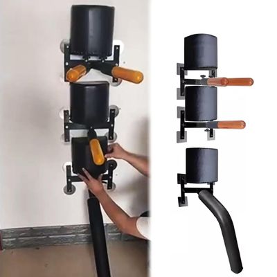 AErosx Wing Chun Wooden Dummy Stand with 3Pcs Wooden Arms&1 Leg, Simple Fighting Dummy Trainer Wall Mount, Freestanding Mook Yan Jong for Martial Arts, for Multisport