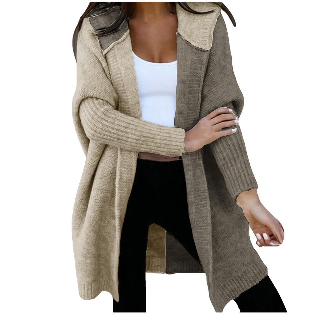 Cardigans for Women Trendy Long Sleeve Open Front Chunky Knit Sweaters Oversized Hoodies Outerwear Fall Outfits 2024 White