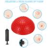 PATIKIL 2 Pcs Half Spiky Domes Balance Pods 6.7x3.1 Inch, Balance Trainer Dots with Hand Pump for Core Body Balancing Stability Training Foot Massage, Red/Purple view 4