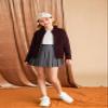 Girls Red Sweater Long Sleeve Zip Knitted Cardigan Fall School Christmas Jacket Size 8-10 view 4
