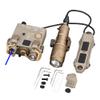 Nylon DL-A2 Box Aiming Laser Sights(with Blue Laser+IR Laser+Flashlight&Mount),& M300A Strong LED White Flashlight,& Modular Dual Wire Remote Pressure Switch(SF+2.5 Plug) Combo,Tan view 1