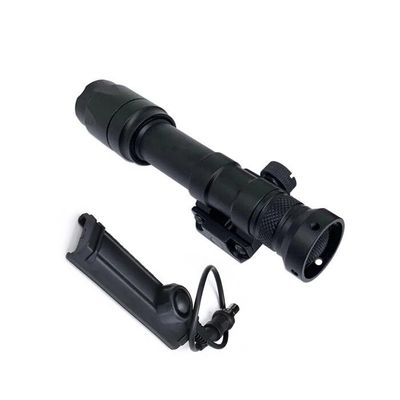 HATSEN Tactical M600c White LED Flashlight, 600 Lumens Super Bright Weapon Light, with Remote Wire Dual Pressure Switch(SF Plug), Fit 20mm Rail, Black
