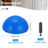 PATIKIL 4 Pcs Half Spiky Domes Balance Pods 6.7x3.1 Inch, Balance Trainer Dots with Hand Pump for Core Body Balancing Stability Training Foot Massage, Blue/Black view 2