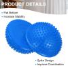 PATIKIL 4 Pcs Half Spiky Domes Balance Pods 6.7x3.1 Inch, Balance Trainer Dots with Hand Pump for Core Body Balancing Stability Training Foot Massage, Blue/Black view 3