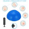 PATIKIL 4 Pcs Half Spiky Domes Balance Pods 6.7x3.1 Inch, Balance Trainer Dots with Hand Pump for Core Body Balancing Stability Training Foot Massage, Blue/Black view 4