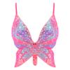 Hoohu Womens Indian Belly Dance Costumes Performance Outfits Butterfly Bandage Padded Bra Sequin Pearl Embroidery Tank Top view 1