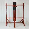 AErosx Freestanding Wing Chun Wooden Dummy with Firewood Style, Wooden Mook Yan Jong with Tripod Base, Adjustable Height Strength Trainer Sport Target, 3 Colors(C) view 1
