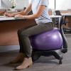 RENLXFI Office Ball Chair with Lockable Wheels, Adjustable Active Sitting Exercise Stability Yoga Ball Chair for Home Office Desk, Spine Support, Core Strengthening Ergonomic Chair view 1