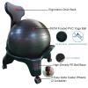 RENLXFI Office Ball Chair with Lockable Wheels, Adjustable Active Sitting Exercise Stability Yoga Ball Chair for Home Office Desk, Spine Support, Core Strengthening Ergonomic Chair view 4