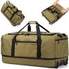 170L Extra Large Baseball Bag with Wheels Gym Duffle Softball Catchers Coach Team Equipment Bags Collapsible Rolling Travel Duffel Bat Gear Bag for Hockey Basketball Football Volleyball Soccer, Brown view 1