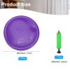 PATIKIL 2 Pcs Inflated Wobble Cushion Seat 13.2", Flexible Balance Disc with Hand Pump for Core Stability Exercise Physical Strengthening Improving Fitness Posture, Purple view 2