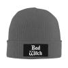 Bad Witch Hat Acrylic Knit Cuffed Beanie Funny Winter Hat for Men Women Deep Heather view 1