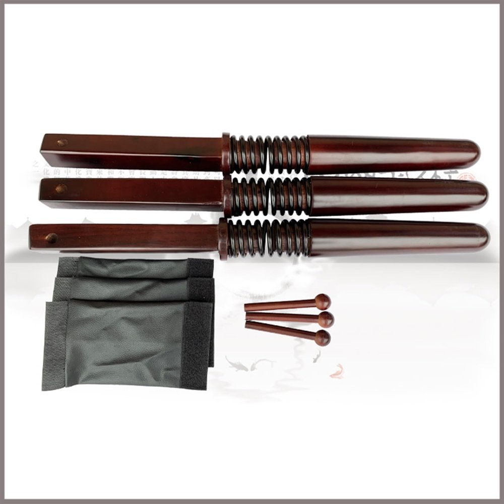 AErosx Wing Chun Wooden Dommy Spring Replace Arms, Wing Chun Dummy Trainer, Portable Wooden Dummy Wing Chun Parts, High Hardness/Durability, 3Pcs
