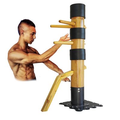AErosx Wing Chun Dummy Trainer, Wooden Dummy with Rugged Base, Freestanding Standing Chinese Kong Fu Training Tool, Indoor Outdoor Use for Kung Fu Lovers(High160cm/62.9in)