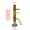 AErosx Wing Chun Dummy Trainer, Wooden Dummy with Rugged Base, Freestanding Standing Chinese Kong Fu Training Tool, Indoor Outdoor Use for Kung Fu Lovers(High160cm/62.9in) view 2