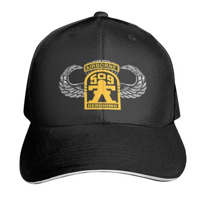 BAODANFACAI 509th-Geronimo-Airborne-W-Master-Wings Baseball Cap Adjustable Trucker Veteran Cap for Men Women Black