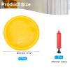 PATIKIL 2 Pcs Inflated Wobble Cushion Seat 13.2", Flexible Balance Disc with Hand Pump for Core Stability Exercise Physical Strengthening Improving Fitness Posture, Yellow view 2
