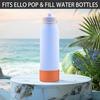 2 PCS Silicone Bottom for Ello Pop 32 OZ Water Bottle, Water Boot for Ello Pop,Avoid Scratches and Noise(Orange, 22oz) view 2