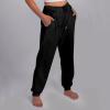 Jogger Sweatpants Women Baggy Comfy Elastic High Waisted Fleece Sweatpants Wide Leg High Waist Sweatpants Workout Jogger Sweat Pants Soft Fleece Sweatpants Drawstring Lounge Pants with Pockets view 2