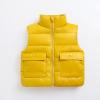 Kids Puffer Vest Lightweight Waterproof Sleeveless Zip up Outwear for Toddler Baby Boys Girls (Yellow, 12-18 Months) view 4