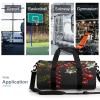 Gym Bags Small Holly Berry Branches Duffel Bag Overnight Bag with Shoe Compartment Carryon Bag for Men Women view 3