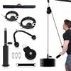 Masyrt Forearm Wrist Roller Trainer, Heavy Duty Arm Strength Training Equipment with Pulley System for LAT Pulldowns, Bicep Curls, Tricep Extensions (Black) view 1