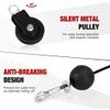 Masyrt Forearm Wrist Roller Trainer, Heavy Duty Arm Strength Training Equipment with Pulley System for LAT Pulldowns, Bicep Curls, Tricep Extensions (Black) view 2