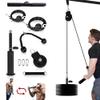Masyrt Forearm Wrist Roller Trainer, Heavy Duty Arm Strength Training Equipment with Pulley System for LAT Pulldowns, Bicep Curls, Tricep Extensions (Black) view 4