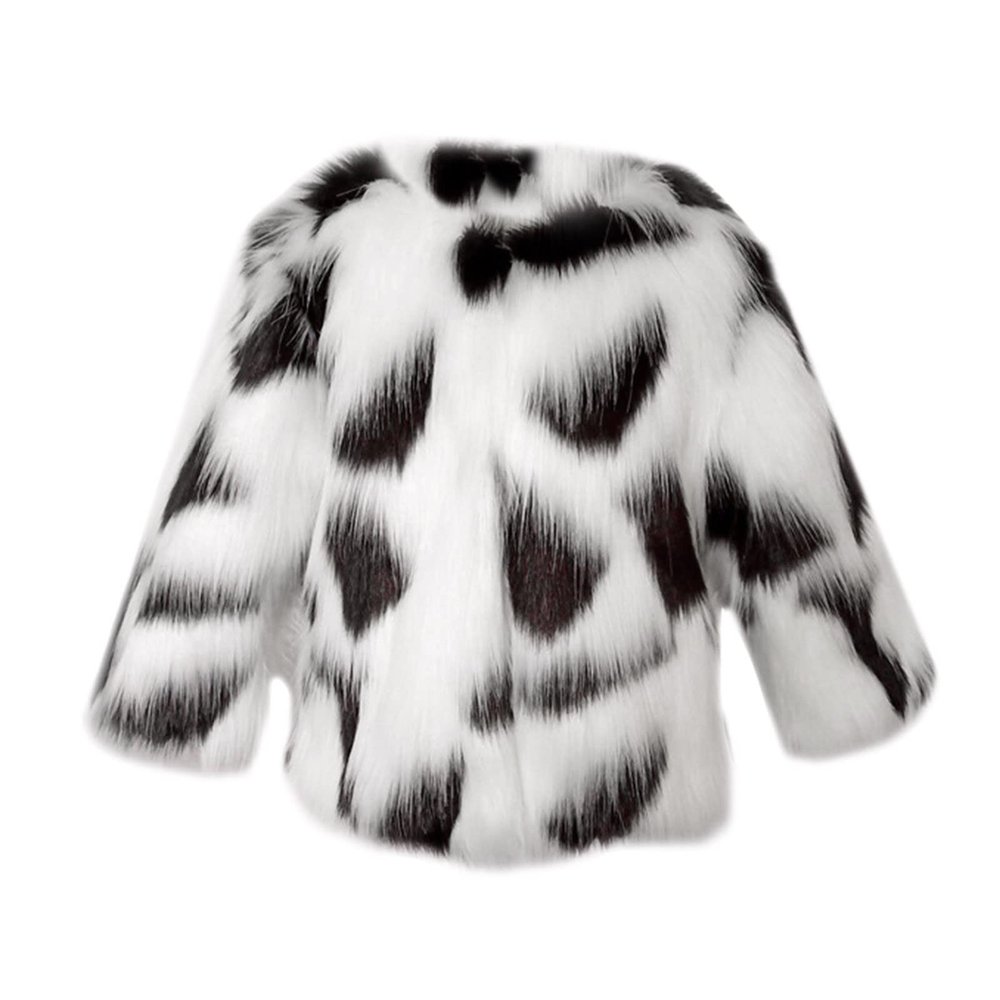 Toddler Baby Girls Shaggy Faux Fur Coat Jacket Fuzzy Cute Warm Winter Kids Clothes Fluffy Thick Thick (Black, 4-5 Years)