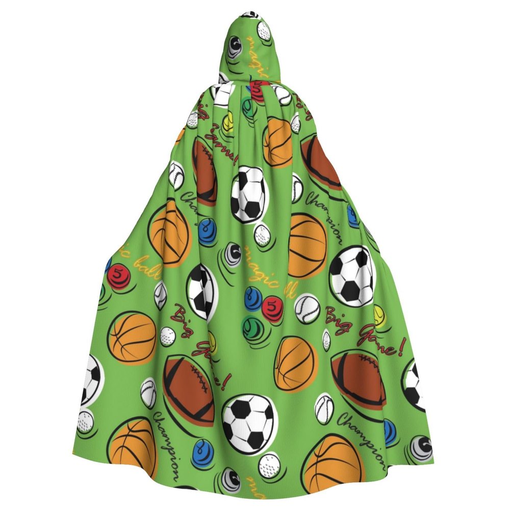 Juiimr Soccer Softball Rugby Long Hooded Cape Cloak For Halloween Carnival Theme Party Cosplay Costume Decor