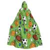 Juiimr Soccer Softball Rugby Long Hooded Cape Cloak For Halloween Carnival Theme Party Cosplay Costume Decor view 1