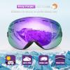 EXP VISION Snowboard Ski Goggles Men Women Youth, Anti Fog OTG Winter Snow Goggles Spherical Detachable Lens view 3