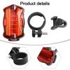 Bike Lights for Night Riding, 5 LED Night Safety Flashing Light for Bikes, IC Controlled LED Flashlight, Waterproof Bicycle Cycling Night Safety Flashing Rear Tail Light Lamp view 2