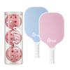 Cute Pickleball Paddles Set of 2 Pink Pickleball Paddle, 2 Pickleball Rackets 4 Balls Fiberglass Lightweight | Pickleball Gifts for Women view 1
