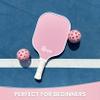 Cute Pickleball Paddles Set of 2 Pink Pickleball Paddle, 2 Pickleball Rackets 4 Balls Fiberglass Lightweight | Pickleball Gifts for Women view 3