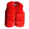 Winter Coats for Toddler Baby Girls Faux Fur Vest Winter Warm Coat Jacket Cute Thick Furry Kids Vest (Red, 3 Years) view 1