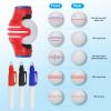 PATIKIL Golf Ball Marker Stencil 360 Degree Triple Track Golf Ball Alignment Marking Tool Line Drawing Marker with Marker Pens for Men Women, Red/Blue view 4