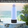 2 PCS Silicone Bottom for Ello Pop 32 OZ Water Bottle, Water Boot for Ello Pop,Avoid Scratches and Noise (Black, 22oz) view 2