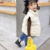 Kids Puffer Vest Lightweight Waterproof Sleeveless Zip up Outwear for Toddler Baby Boys Girls Winter (White, 2-3 Years) view 2